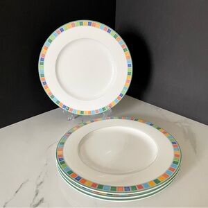 SET of 4 Twist-Alea Dinner Plates by Villeroy & Boch (please read description)